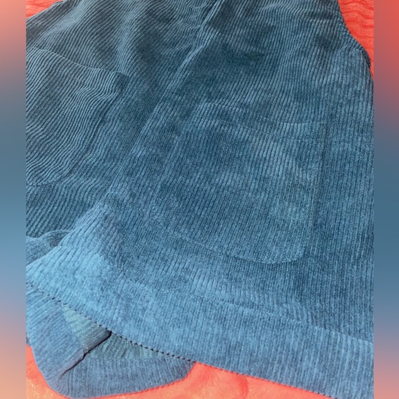SHEIN Teal Corduroy Overalls - Picture 2 of 6